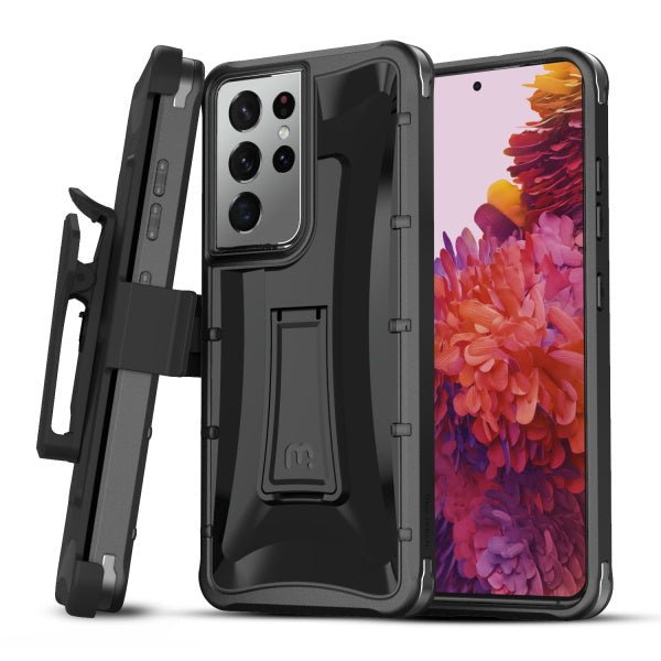 MyBat Pro Warrior Series Case for Samsung Galaxy S21 Ultra - Black