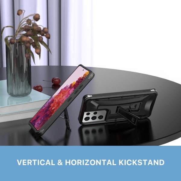 MyBat Pro Warrior Series Case for Samsung Galaxy S21 Ultra - Black