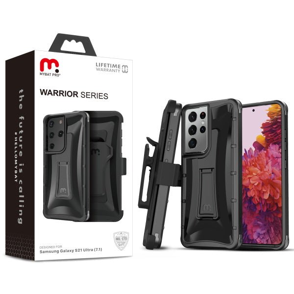 MyBat Pro Warrior Series Case for Samsung Galaxy S21 Ultra - Black