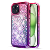 MyBat Quicksand Glitter with Diamonds Protector Cover for Apple iPhone 15 Plus (6.7)iPhone 15 Plus