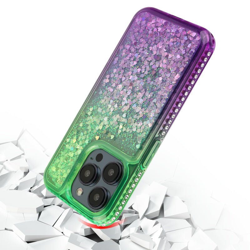 MyBat Quicksand Glitter with Diamonds Protector Cover for Apple iPhone 15 Pro (6.1)iPhone 15 Pro