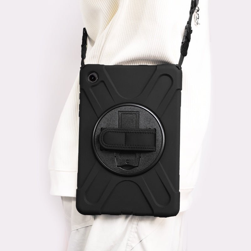 MyBat Rotatable Stand Protector Case (with Wristband) for Samsung Galaxy Tab A9+ 5G - Black / BlackGalaxy Tab A9