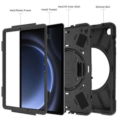 MyBat Rotatable Stand Protector Case (with Wristband) for Samsung Galaxy Tab A9+ 5G - Black / BlackGalaxy Tab A9