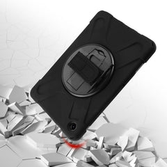 MyBat Rotatable Stand Protector Case (with Wristband) for Samsung Galaxy Tab A9+ 5G - Black / BlackGalaxy Tab A9