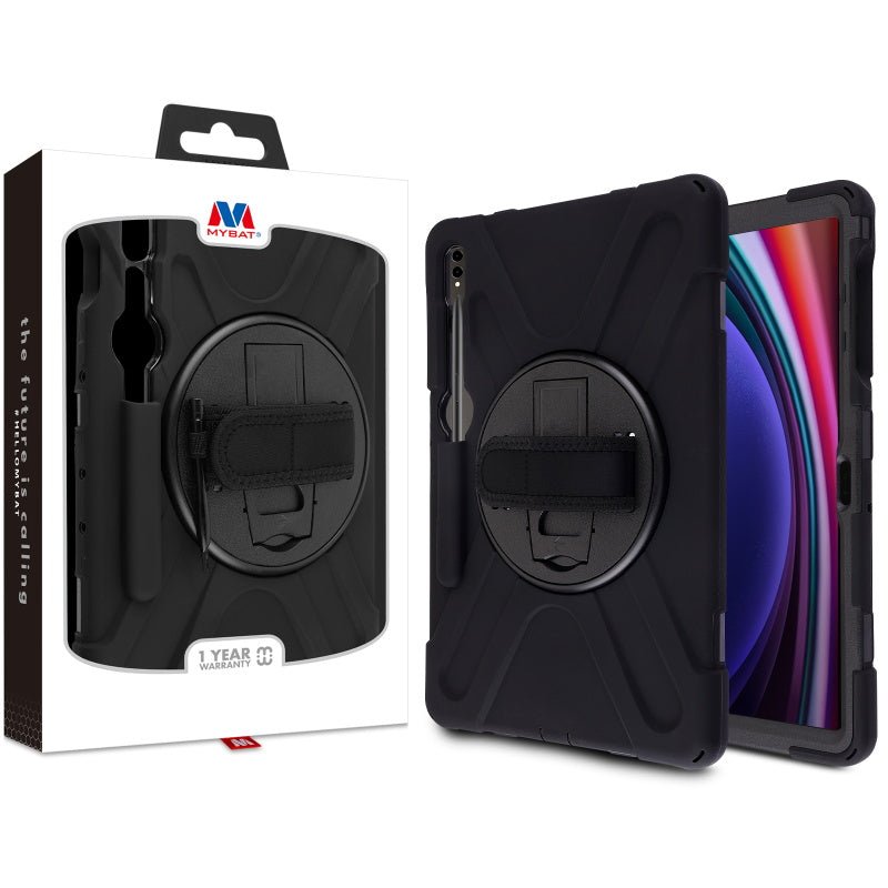 MyBat Rotatable Stand Protector Case (with Wristband) for Samsung Galaxy Tab S9+ / Galaxy Tab S10+Galaxy Tab S9+