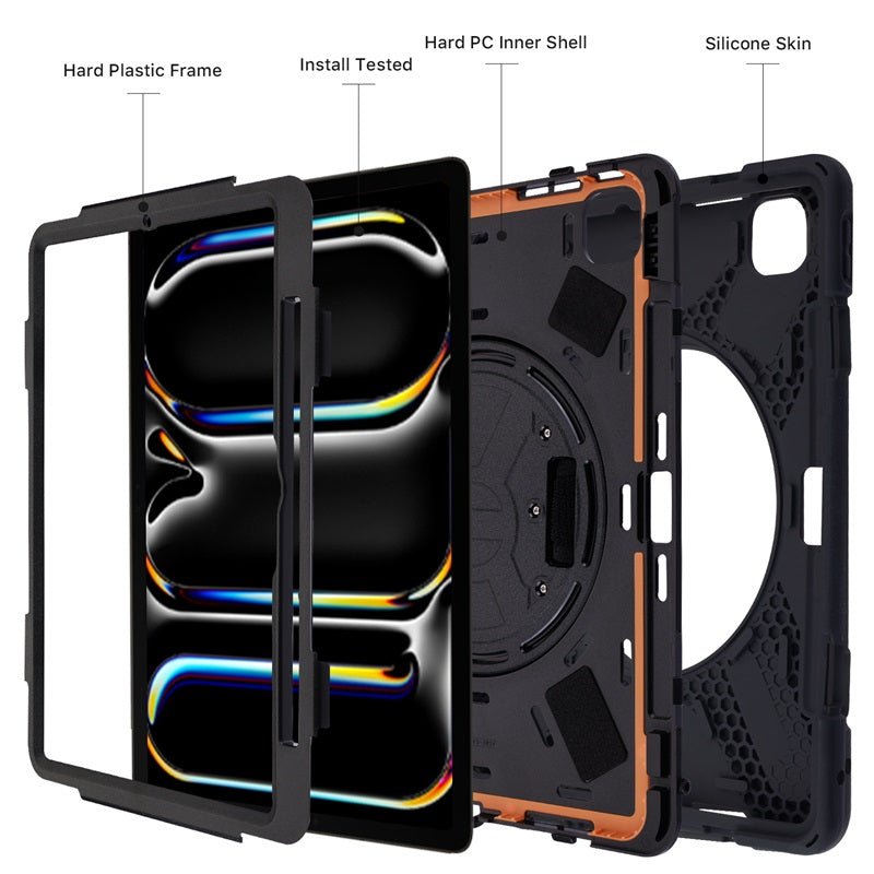 MyBat Rotatable Stand Protector Cover (with Wristband) for Apple iPad Pro 13 (2024)iPad Pro 13 2024