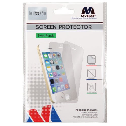 MyBat Screen Protector Twin Pack for Apple iPhone 8 Plus/7 Plus - ClearMyBat Pro