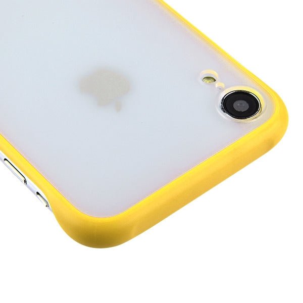 MyBat Slim Frosty Protective Case (with Yellow Lanyard) for Apple iPhone XR - Semi Transparent White Frosted / Yellow