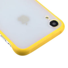 MyBat Slim Frosty Protective Case (with Yellow Lanyard) for Apple iPhone XR - Semi Transparent White Frosted / Yellow