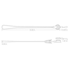 MyBat Slim Frosty Protective Case (with Yellow Lanyard) for Apple iPhone XR - Semi Transparent White Frosted / Yellow