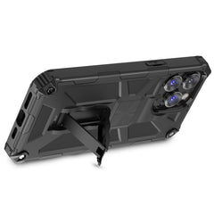 MyBat Pro Sturdy Hybrid Protector Cover (with Stand) for Apple iPhone 14 Pro (6.1) - Black / BlackiPhone 14 Pro