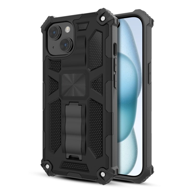 MyBat Pro Sturdy Hybrid Protector Cover (with Stand) for Apple iPhone 15 (6.1)iPhone 15