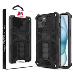 MyBat Pro Sturdy Hybrid Protector Cover (with Stand) for Apple iPhone 15 (6.1)iPhone 15