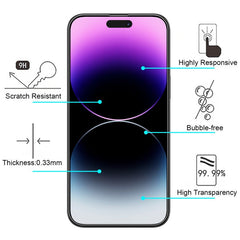 MyBat Tempered Glass Screen Protector (2.5D) for Apple iPhone 14 Pro (6.1) - ClearMyBat Pro