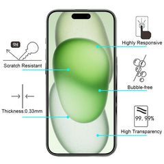 MyBat Tempered Glass Screen Protector (2.5D) for Apple iPhone 15 Plus (6.7) - ClearMyBat Pro