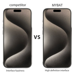 MyBat Tempered Glass Screen Protector (2.5D) for Apple iPhone 15 Pro (6.1) - ClearMyBat Pro