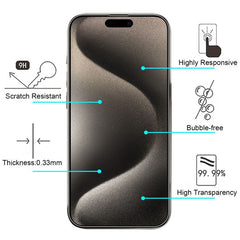 MyBat Tempered Glass Screen Protector (2.5D) for Apple iPhone 15 Pro Max (6.7) - CleariPhone 15 Pro Max