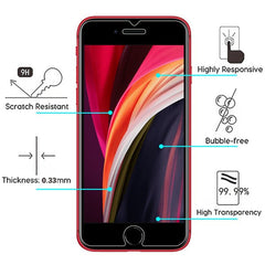 MyBat Tempered Glass Screen Protector (2.5D) for Apple iPhone SE (2020) / SE (2022) - ClearMyBat Pro