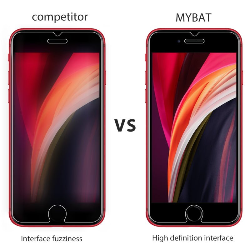 MyBat Tempered Glass Screen Protector (2.5D) for Apple iPhone SE (2020) / SE (2022) - ClearMyBat Pro