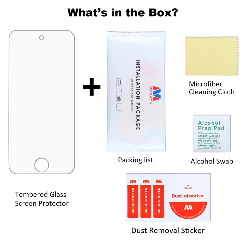 MyBat Tempered Glass Screen Protector (2.5D) for Apple The new iPod touch/iPod touch (6th generation) / iPod touch (5th generation) - ClearMyBat Pro