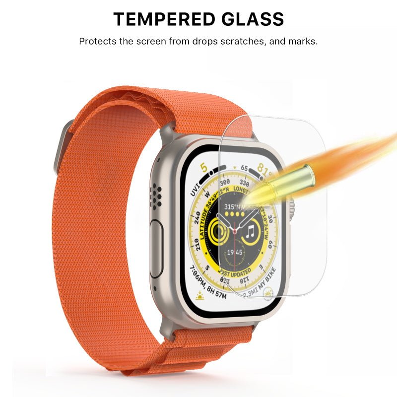 MyBat Tempered Glass Screen Protector (2.5D) for Apple Watch Ultra 49mm / Watch Ultra 2 49mm - ClearMyBat Pro