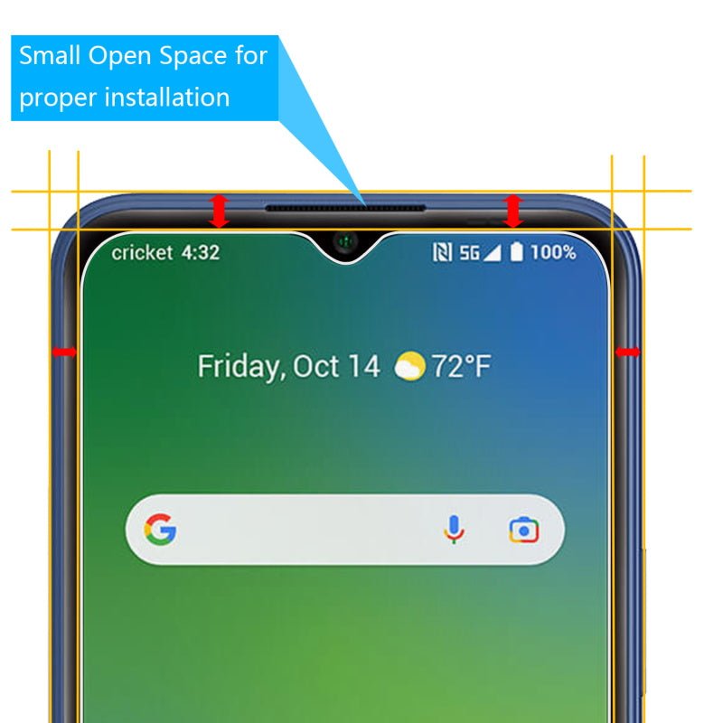 MyBat Tempered Glass Screen Protector (2.5D) for Cricket Innovate E 5G - ClearMyBat Pro