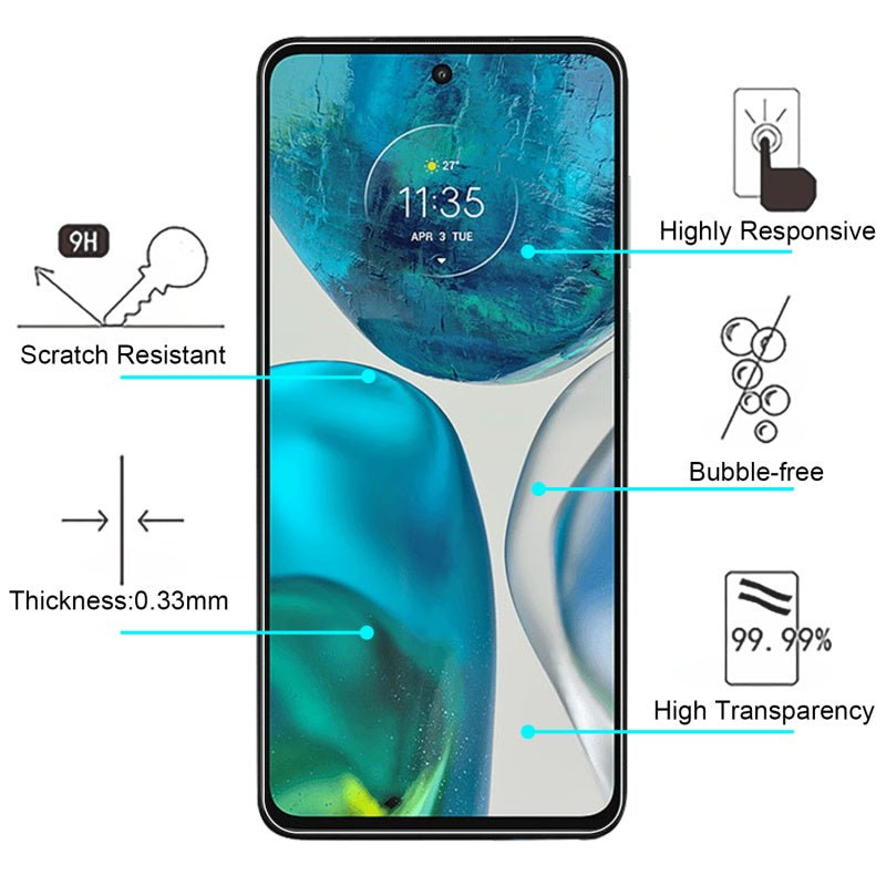 MyBat Tempered Glass Screen Protector (2.5D) for Motorola Moto G 5G (2022) - ClearMyBat Pro