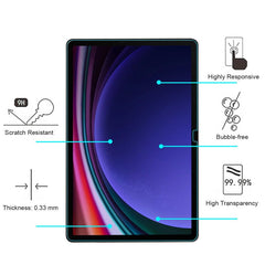 MyBat Tempered Glass Screen Protector for Samsung Galaxy Tab S10+ / Tab S9+/X800 (Galaxy Tab S8+) / T730 (Galaxy Tab S7 FE 5G 12.4) / Galaxy Tab S7+ - ClearGalaxy Tab S9+