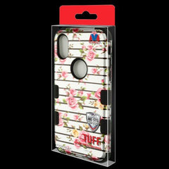 MyBat TUFF Series Case for Apple iPhone XS/X - Pink Fresh Roses (2D Silver)iPhone XS/X