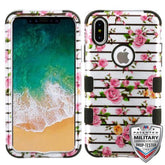 MyBat TUFF Series Case for Apple iPhone XS/X - Pink Fresh Roses (2D Silver)iPhone XS/X