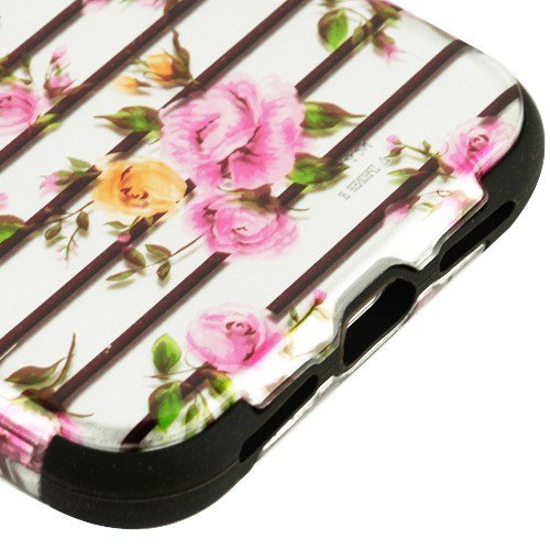 MyBat TUFF Series Case for Apple iPhone XS/X - Pink Fresh Roses (2D Silver)iPhone XS/X