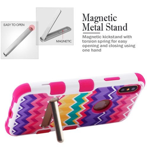 MyBat TUFF Series Case (with Magnetic Metal Stand) for Apple iPhone XS/XiPhone XS/X