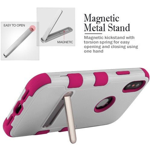MyBat TUFF Series Case (with Magnetic Metal Stand) for Apple iPhone XS/XiPhone XS/X