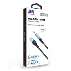 MyBat USB - C to 3.5mm Male Audio Cable (L=4 FT) - BlackMyBat Pro