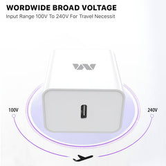 MyBat USB - C Wall Charger (22W Power Delivery) - WhiteMyBat Pro