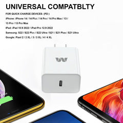 MyBat USB - C Wall Charger (22W Power Delivery) - WhiteMyBat Pro