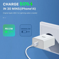 MyBat USB - C Wall Charger (22W Power Delivery) - WhiteMyBat Pro