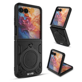SYB Anti - Drop Hybrid Protector Case (with Ring Stand) for Motorola razr plus (2024) / razr Plus (2025) - BlackMotorola razr plus
