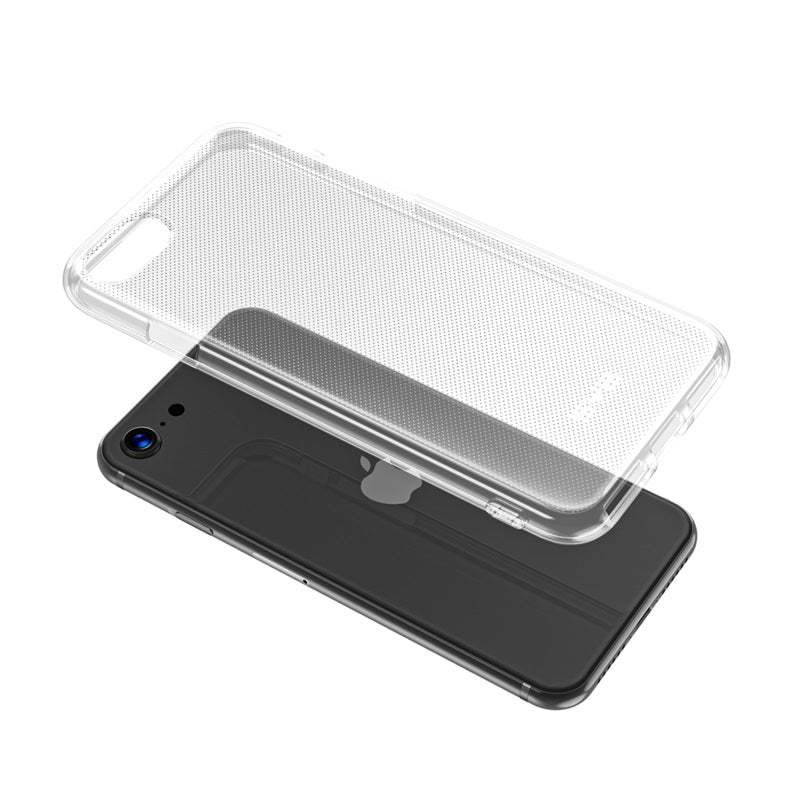 SYB Candy Skin Cover for Apple iPhone SE (2022) / SE (2020) - Glossy Transparent ClearMyBat Pro