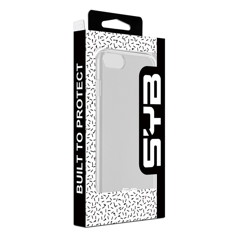 SYB Candy Skin Cover for Apple iPhone SE (2022) / SE (2020) - Glossy Transparent ClearMyBat Pro
