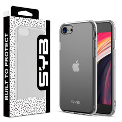 SYB Candy Skin Cover for Apple iPhone SE (2022) / SE (2020) - Glossy Transparent ClearMyBat Pro