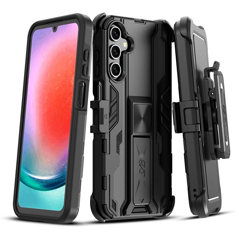SYB Reflex Series Case with Holster for Samsung Galaxy A15 5G - Black