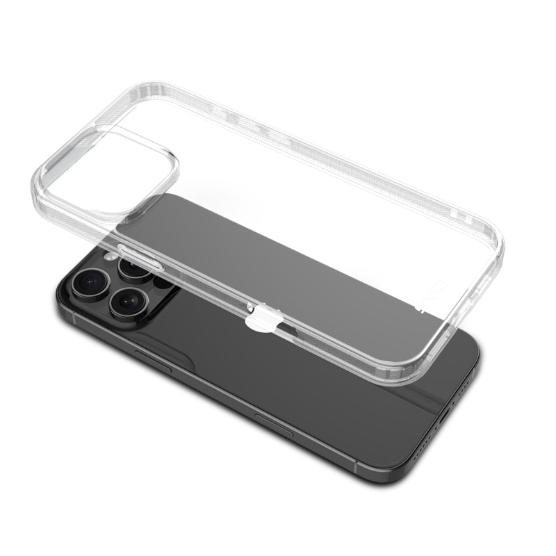 SYB Sturdy Gummy Cover for Apple iPhone 16 Pro Max - Highly Transparent Clear / Transparent Clear