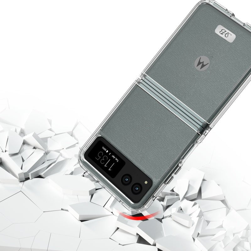 SYB Sturdy Gummy Cover for Motorola razr (2023) - Highly Transparent Clear / Transparent Clearrazr (2023)
