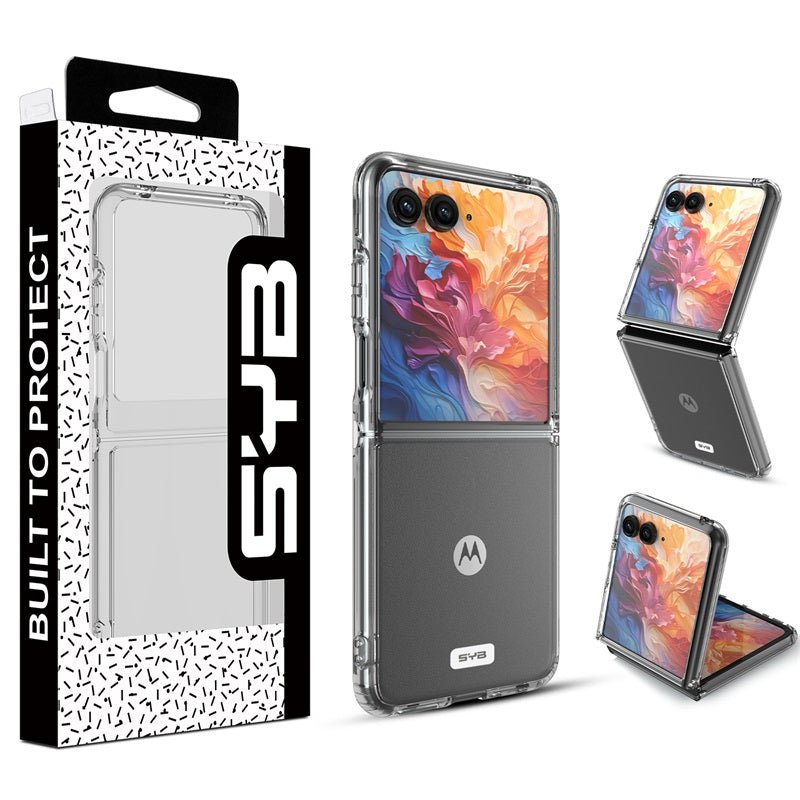 SYB Sturdy Gummy Cover for Motorola razr plus (2024) / razr Plus (2025) - Highly Transparent ClearMotorola razr plus