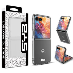 SYB Sturdy Gummy Cover for Motorola razr plus (2024) / razr Plus (2025) - Highly Transparent ClearMotorola razr plus