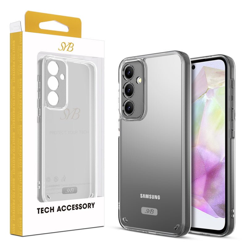 SYB Sturdy Gummy Cover for Samsung Galaxy A35 5G - Highly Transparent Clear / Transparent ClearGalaxy A35 5G
