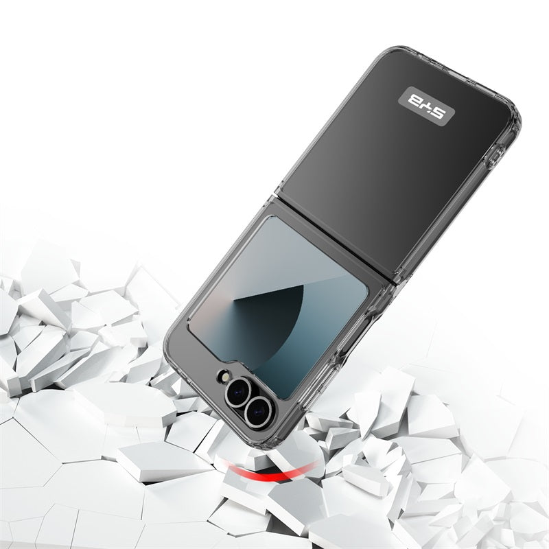 SYB Sturdy Gummy Cover for Samsung Galaxy Z Flip6 - Highly Transparent Clear / Transparent ClearGalaxy Z Flip6