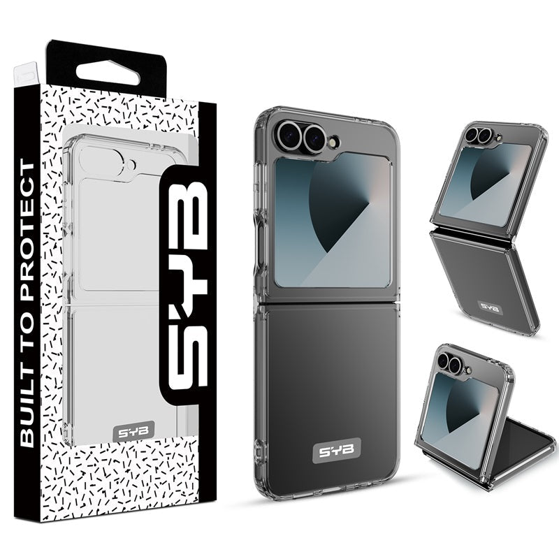 SYB Sturdy Gummy Cover for Samsung Galaxy Z Flip6 - Highly Transparent Clear / Transparent ClearGalaxy Z Flip6