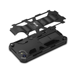SYB Sturdy Hybrid Protector Cover (with Stand) for Apple iPhone SE (2022) / SE (2020) - Black / BlackMyBat Pro